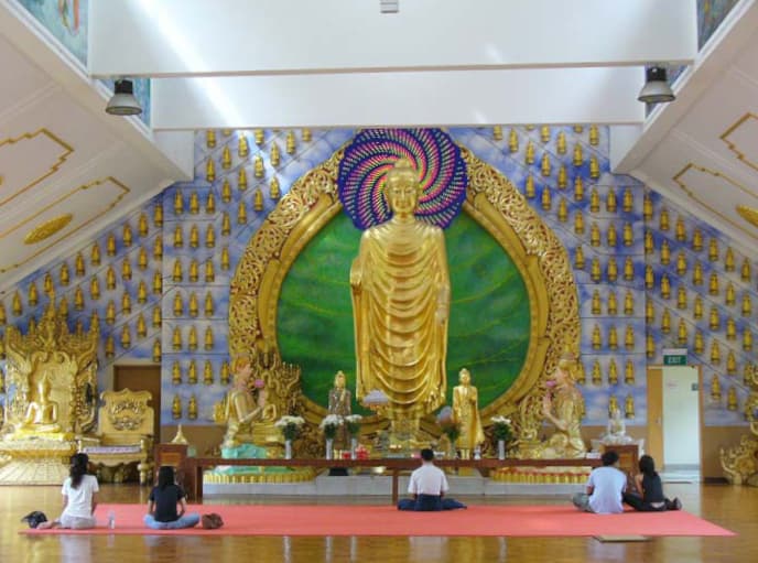 Meditation hall interior
