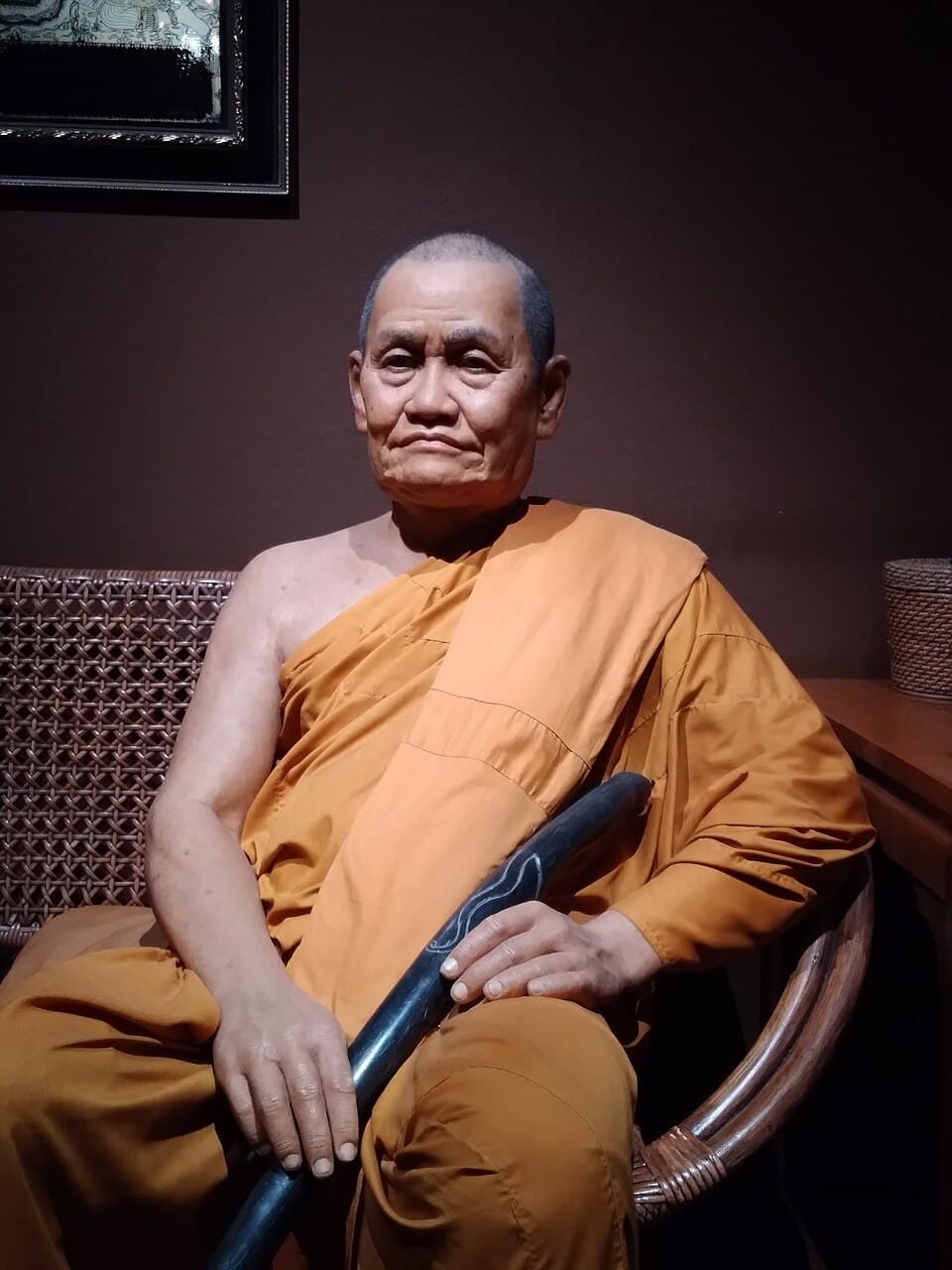 Statue of Ajahn Chah (Luang Poh Chah Subhaddo) at the Thai Human Imagery Museum