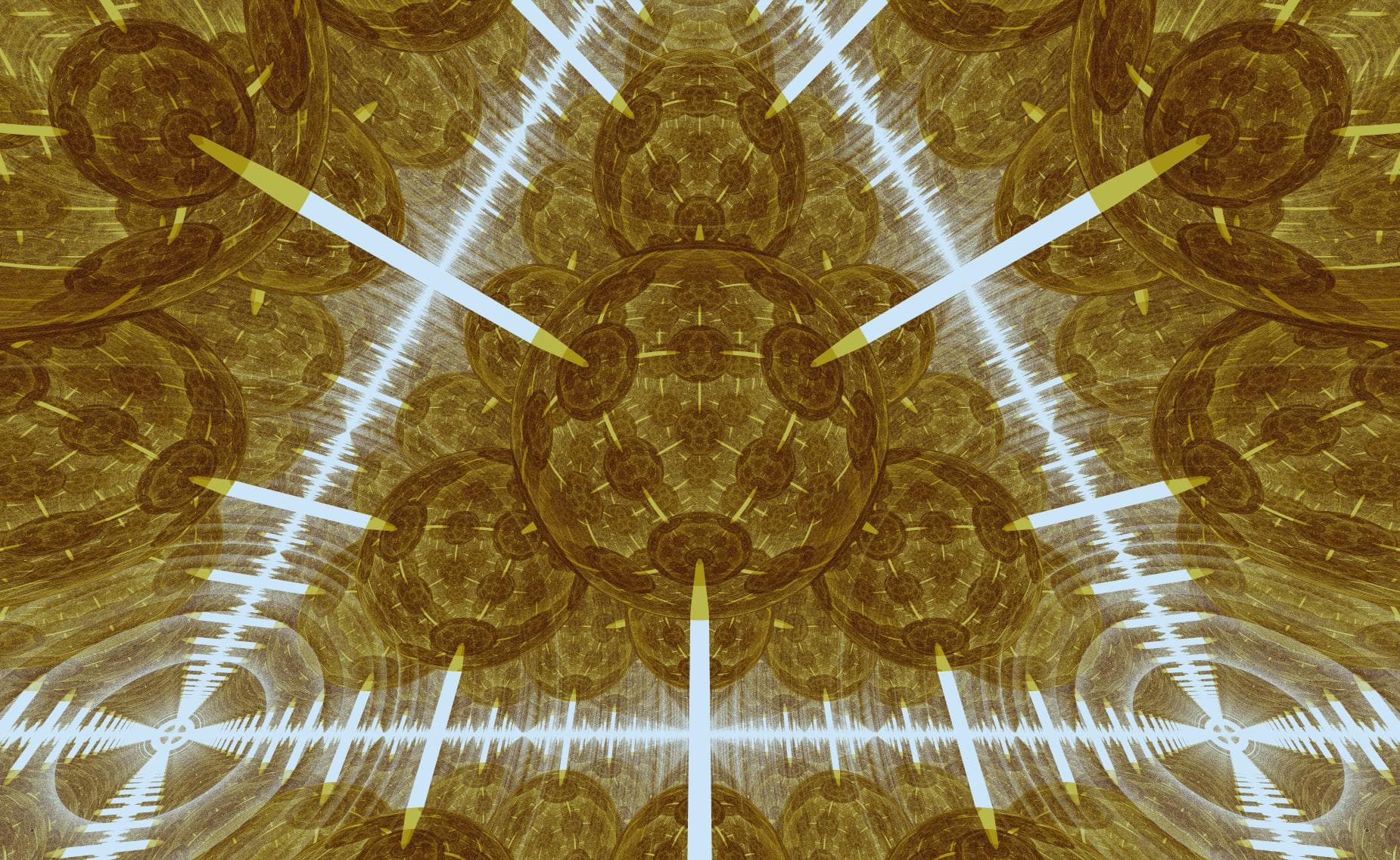 3D rendering of Indra's Net, the classical Buddhist image of infinite mutual interdependence