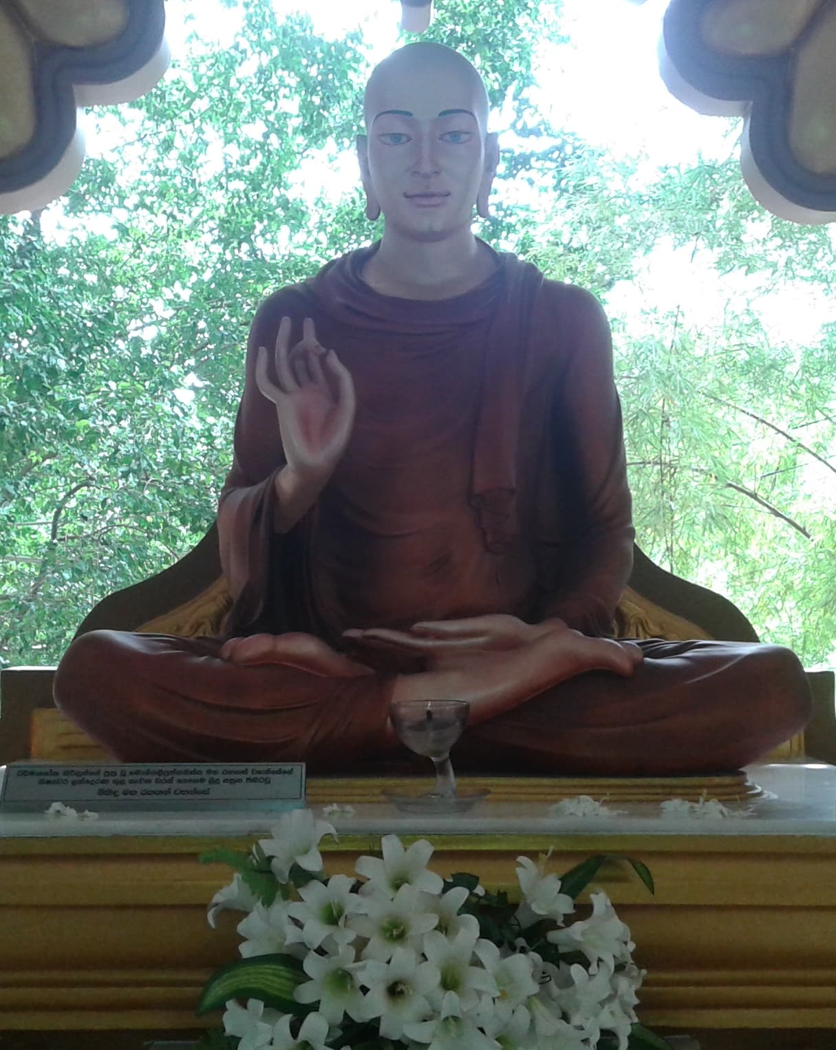 Statue of the elder Mahinda, who carried the dharma to Sri Lanka in 247 BCE