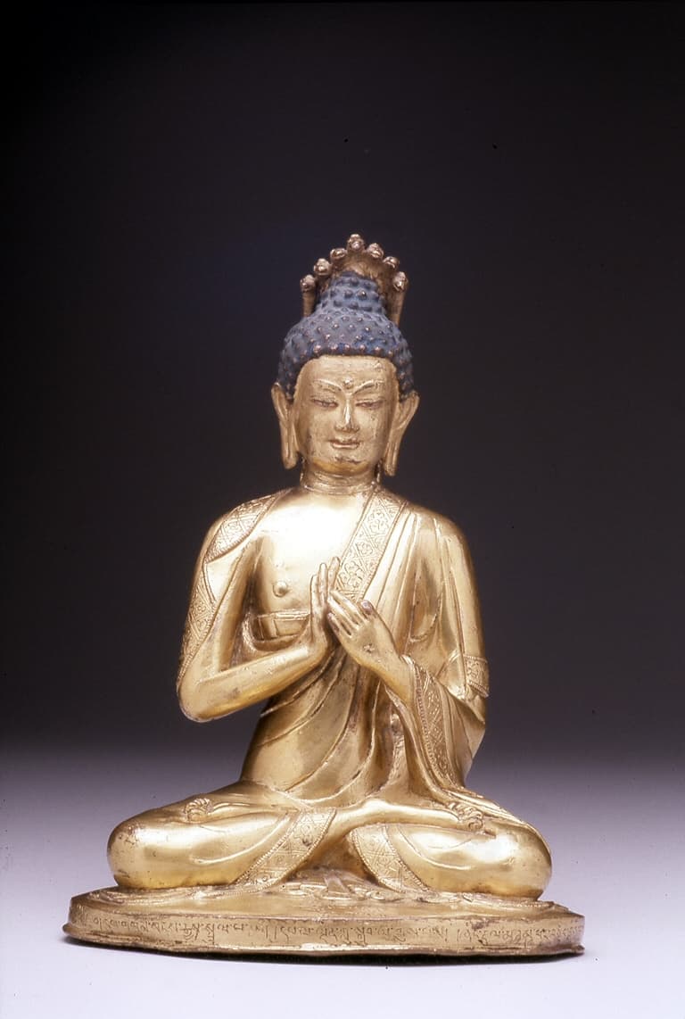 Gilt bronze image of Nāgārjuna, teacher and philosopher of emptiness