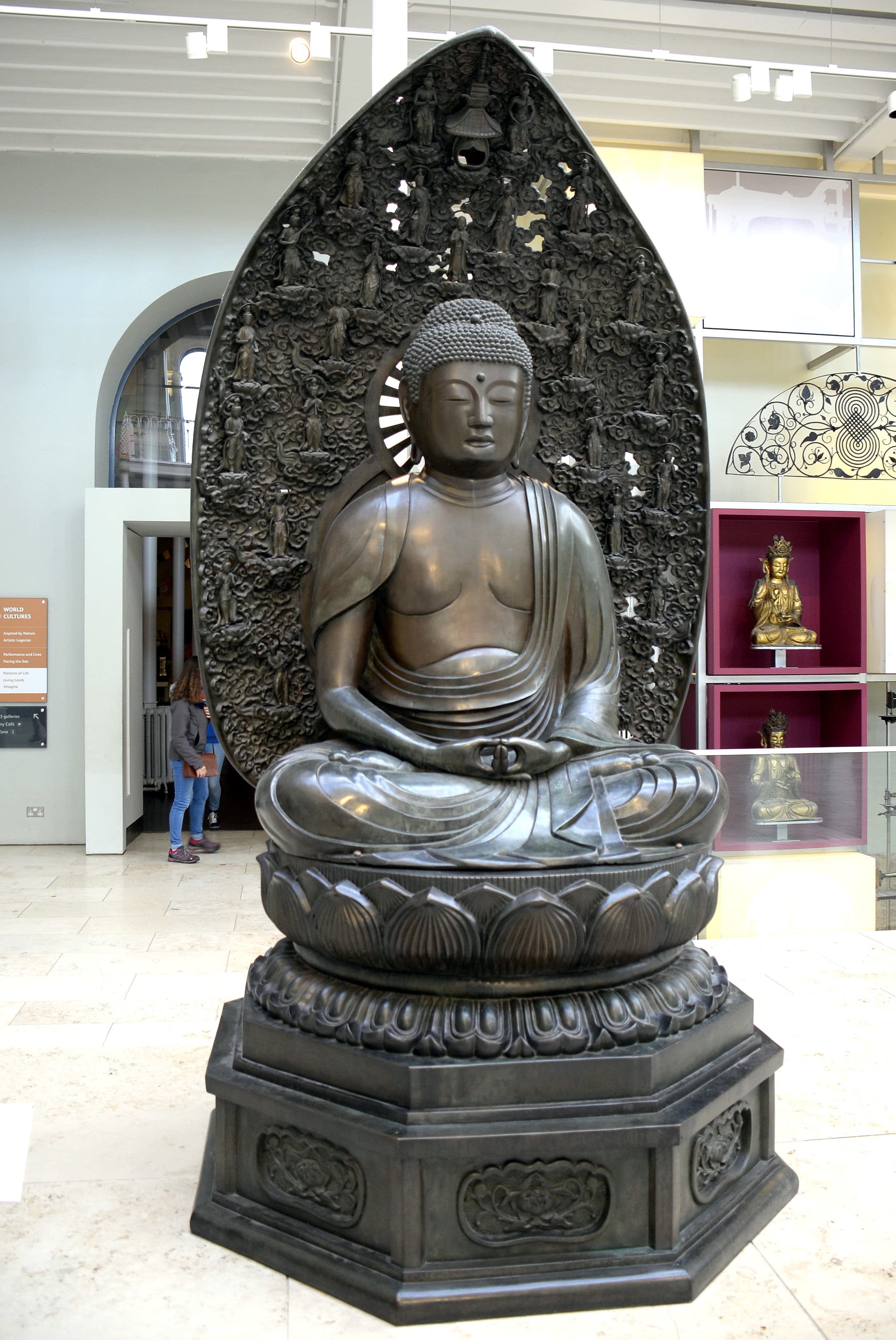 Bronze Amida Buddha seated in meditation (dhyana mudra), Japan, 1800–1850, National Museum of Scotland
