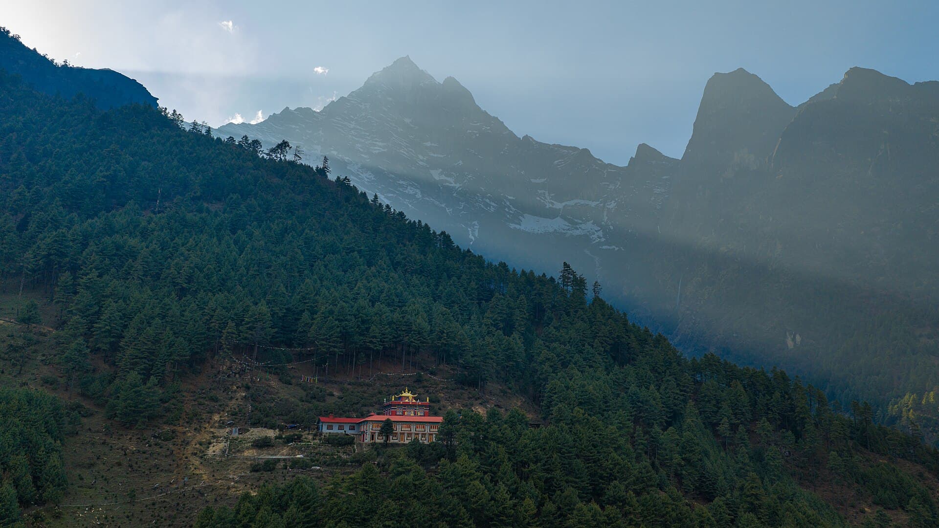 A monastery in the high Himalayas